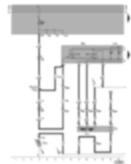 Wiring Diagram  VW CADDY 2002 - Mirror adjustment switch - mirror adjustment motor (driver’s side) - heated exterior mirror (driver’s side)