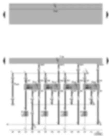 Wiring Diagram  VW CADDY 2005 - Motronic control unit - ignition coils with output stage