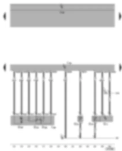 Wiring Diagram  VW CADDY 2005 - Motronic control unit - coolant temperature sender - throttle valve module - intake air temperature sender - intake manifold pressure sender