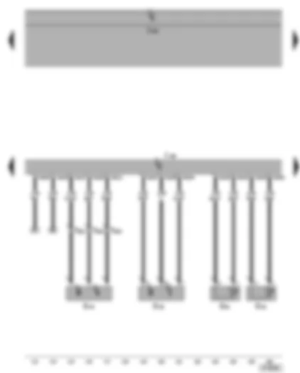 Wiring Diagram  VW CADDY 2004 - Diesel direct injection system control unit - Hall sender - engine speed sender - coolant temperature sender - fuel temperature sender