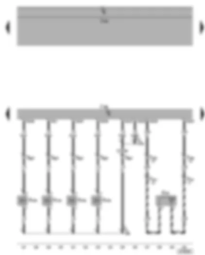 Wiring Diagram  VW CADDY 2004 - Diesel direct injection system control unit - unit injector valves - radiator outlet coolant temperature sender