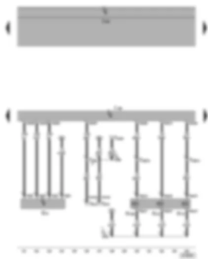 Wiring Diagram  VW CADDY 2005 - Diesel direct injection system control unit - air mass meter - exhaust gas recirculation valve - charge pressure control solenoid valve - exhaust gas recirculation cooler change-over valve