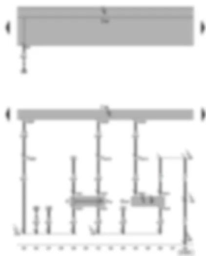 Wiring Diagram  VW CADDY 2005 - Diesel direct injection system control unit - clutch position sender - brake light switch - brake pedal switch