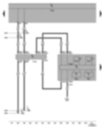 Wiring Diagram  VW CADDY 2004 - Dash panel insert - data bus diagnostic interface - rev. counter - speedometer - cruise control system warning lamp - electric power control fault lamp