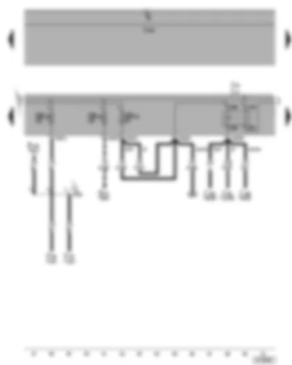 Wiring Diagram  VW CADDY 2004 - Fuel pump relay - glow plug relay - fuses SB38 - SB42