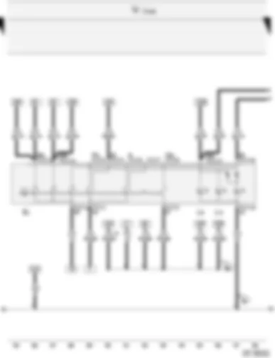 Wiring Diagram  VW CADDY 2005 - Light switch - Onboard power supply control unit - Light switch light bulb 17-Pin Connector - on Light switch