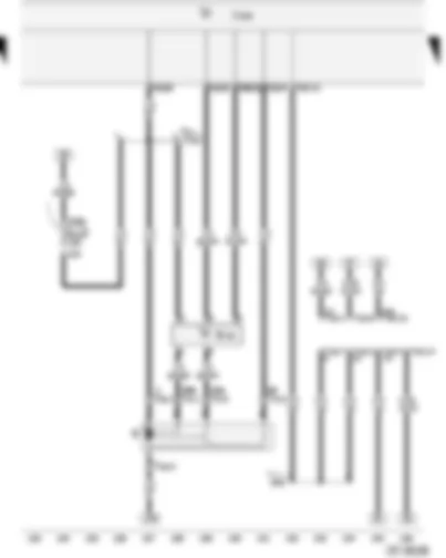 Wiring Diagram  VW CADDY 2005 - Intermittent wiper switch - Onboard power supply control unit - Fuse in fuse holder - 2-pin connector