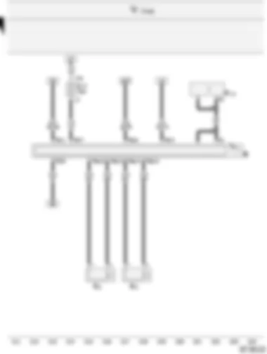 Wiring Diagram  VW CADDY 2005 - Onboard power supply control unit - Radio (01304) - Loudspeaker - front - Aerial