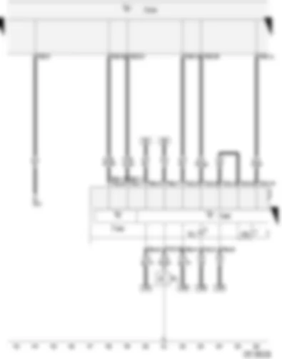 Wiring Diagram  VW CADDY 2004 - Alternator - Oil pressure switch - Buzzer/gong  - Control unit with display in dash panel insert - Onboard power supply control unit