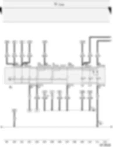 Wiring Diagram  VW CADDY 2004 - Light switch - Light switch light bulb - Onboard power supply control unit - 17-Pin Connector - on Light switch