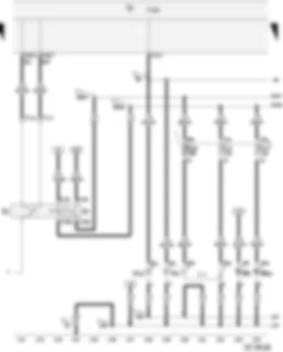 Wiring Diagram  VW CADDY 2004 - Turn signal switch - Headlight dipper/flasher switch - Onboard power supply control unit - Twin filament bulb/sealed beam insert - left - Side light bulbs -