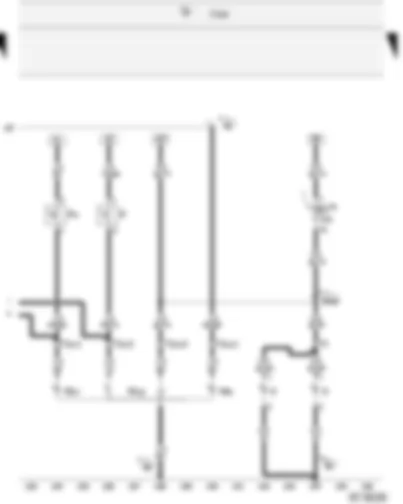 Wiring Diagram  VW CADDY 2004 - Brake light switch - Reversing light switch - Onboard power supply control unit - Turn signal bulb - rear righ - Reversing light bulb - right - Brake and tail light bulb - right - Number plate light