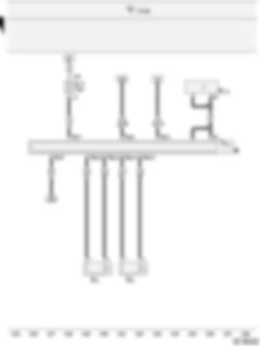 Wiring Diagram  VW CADDY 2004 - Onboard power supply control unit - Radio (01304) - Loudspeaker - front and rear - Aerial