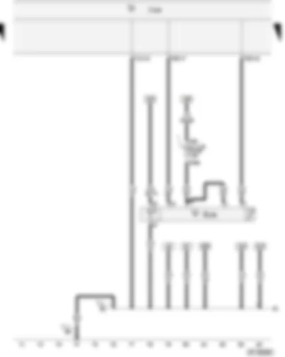 Wiring Diagram  VW CADDY 2009 - Fresh air/air recirculating flap switch - Onboard power supply control unit - Fuse in fuse holder