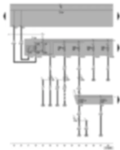 Wiring Diagram  VW CADDY 2005 - Terminal 15 voltage supply relay - fuses SB17 - SB24 - SB39 - SB40 - SC3 - SC15