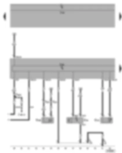 Электросхемa  VW CADDY 2004 - Блок управления климатической установки - датчик высокого давления - регулировочный клапан компрессора климатической установки - датчик температуры центрального дефлектора