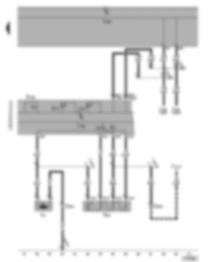 Электросхемa  VW CADDY 2004 - Блок управления климатической установки - приточный вентилятор - балластное сопротивление приточного вентилятора с предохранителем защиты от перегрева - клавиша обогрева заднего стекла