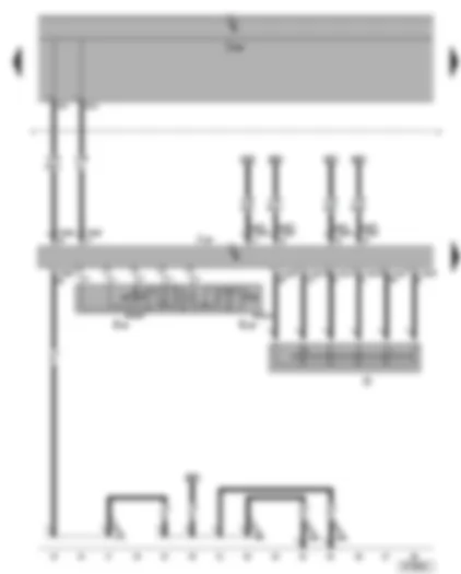 Wiring Diagram  VW CADDY 2005 - Steering column electronics control unit - cruise control system switch - ignition/starter switch