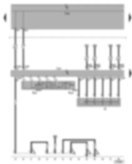 Wiring Diagram  VW CADDY 2004 - Steering column electronics control unit - cruise control system switch - ignition/starter switch