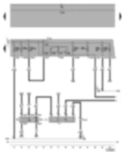 Wiring Diagram  VW CADDY 2005 - Terminal 30 voltage supply relay - fuel pump relay - fuel gauge sender - fuel pump