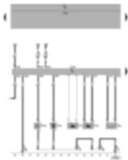 Wiring Diagram  VW CADDY 2004 - Auxiliary heater control unit - heater coolant shut-off valve - metering pump - combustion air blower - circulation pump - glow plug with flame monitor