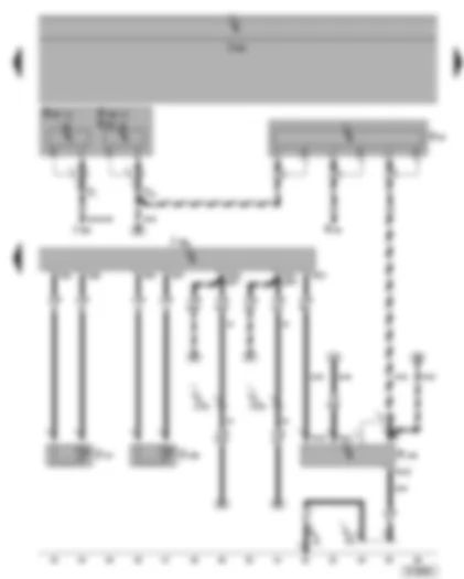 Wiring Diagram  VW CADDY 2004 - Auxiliary heater control unit - temperature sensor - overheating sensor - remote control receiver for auxiliary coolant heater