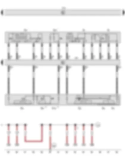 Wiring Diagram  VW CADDY 2017 - Turn signal switch - Headlight dipper and flasher switch - Intermittent wiper switch - Rear wiper switch - Intermittent wiper regulator - Washer pump switch (automatic wash/wipe and headlight washer system) - Cruise control system switch - Multifunction display call-up button - Multifunction display memory switch - Cruise control system (CCS) SET button - Onboard supply control unit - Steering column electronics control unit