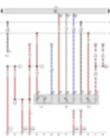 Wiring Diagram  VW CADDY 2017 - Switch and instrument illumination regulator - Headlight range control regulator - Onboard supply control unit