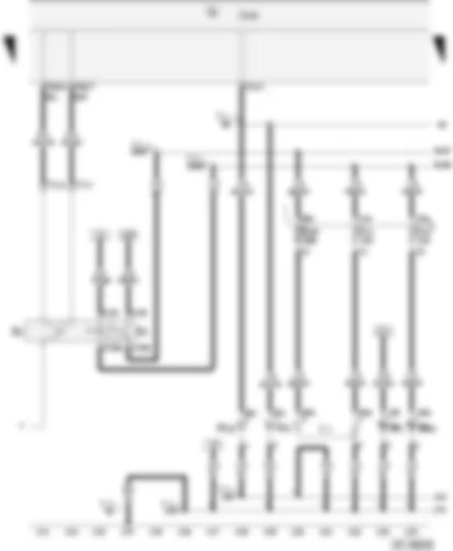 Wiring Diagram  VW CITI GOLF 2004 - Turn signal switch - Headlight dipper/flasher switch - Onboard power supply control unit
