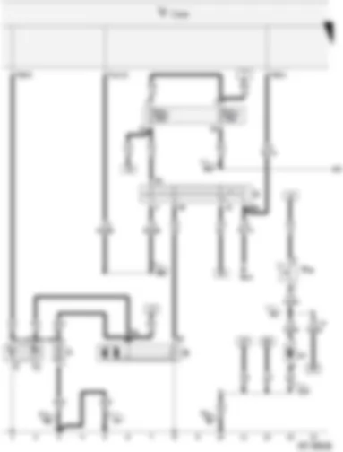 Wiring Diagram  VW CITI GOLF 2004 - Onboard power supply control unit - Battery - Starters - Alternator - Voltage regulator - Ignition/starter switch  - Radiator fan thermal switch - Radiator fan