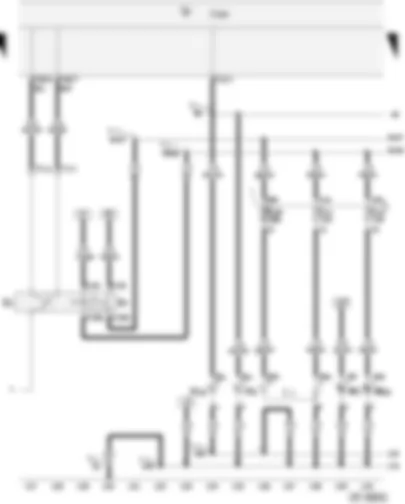Wiring Diagram  VW CITI GOLF 2005 - Turn signal switch - Headlight dipper/flasher switch - Onboard power supply control unit