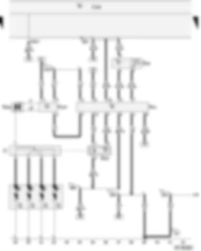 Wiring Diagram  VW CITI GOLF 2006 - Onboard power supply control unit - Pressure sensor - Hall sender - STCM (Spark Timing Control Module) - Ignition transformer - Ignition distributor