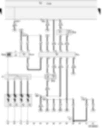 Wiring Diagram  VW CITI GOLF 2008 - Onboard power supply control unit - Pressure sensor - Hall sender - STCM (Spark Timing Control Module) - Ignition transformer - Ignition distributor
