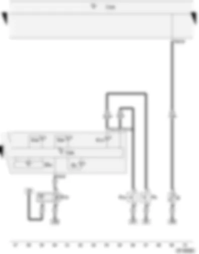 Wiring Diagram  VW CITI GOLF 2008 - Handbrake warning switch - Brake fluid level warning contact - Fuel gauge sender - Speedometer - Speedometer sender (Hall sender on gearbox)