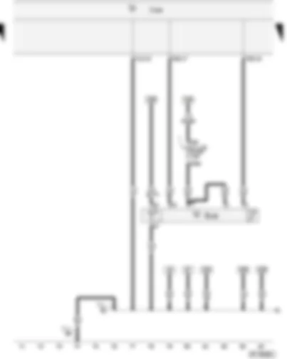 Wiring Diagram  VW CITI GOLF 2007 - Fresh air/air recirculating flap switch - Onboard power supply control unit - Fuse in fuse holder