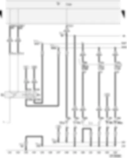 Wiring Diagram  VW CITI GOLF 2008 - Turn signal switch - Headlight dipper/flasher switch - Onboard power supply control unit