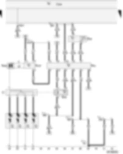 Wiring Diagram  VW CITI GOLF 2009 - Onboard power supply control unit - Pressure sensor - Hall sender - STCM (Spark Timing Control Module) - Ignition transformer - Ignition distributor