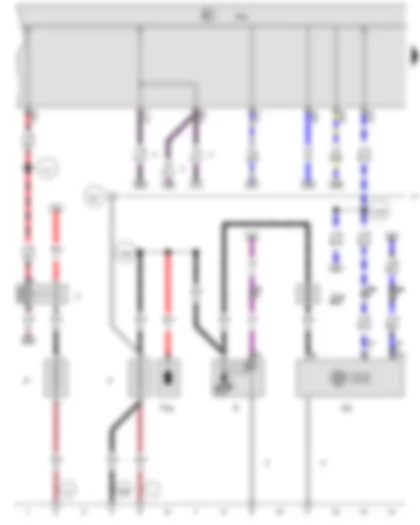 Wiring Diagram  VW CRAFTER 2007 - Battery - Second battery - Starter - Battery isolation relay - Onboard supply control unit