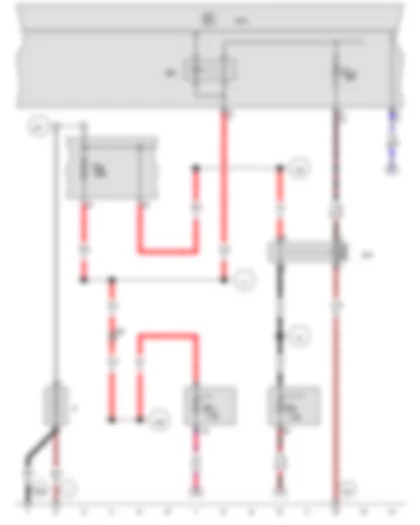 Wiring Diagram  VW CRAFTER 2007 - Battery - Terminal 15 relief relay - Onboard supply control unit