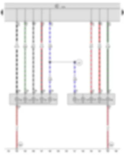 Wiring Diagram  VW CRAFTER 2009 - Onboard supply control unit - Right tail light bulb - Left brake light bulb - Right brake light bulb - Right reversing light bulb