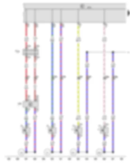 Wiring Diagram  VW CRAFTER 2009 - Driver door contact switch - Driver door control unit - Wiring junction 3 for bus systems