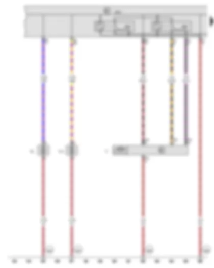 Wiring Diagram  VW CRAFTER 2009 - Wiper motor relay 1 - Wiper motor relay 2 - Windscreen wiper motor - Washer pump - Rear window washer pump