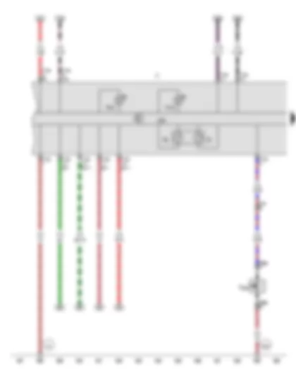 Wiring Diagram  VW CRAFTER 2009 - Bonnet contact switch - Control unit in dash panel insert - Dash panel insert