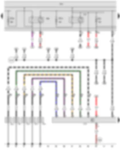 Wiring Diagram  VW CRAFTER 2009 - Terminal 50 voltage supply relay - Engine component current supply relay