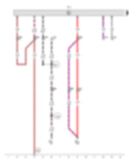 Wiring Diagram  VW CRAFTER 2011 - Pre-selection clock - Fuse 3 on fuse holder D - Fuse 13 on fuse holder B