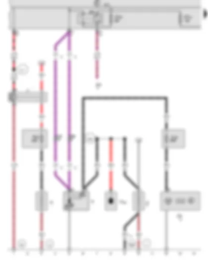 Wiring Diagram  VW CRAFTER 2012 - Battery - Second battery - Starter - Alternator with voltage regulator - Battery isolation relay - Onboard supply control unit - Terminal 50 voltage supply relay - Terminal 30 voltage supply fuse - Jump start connection