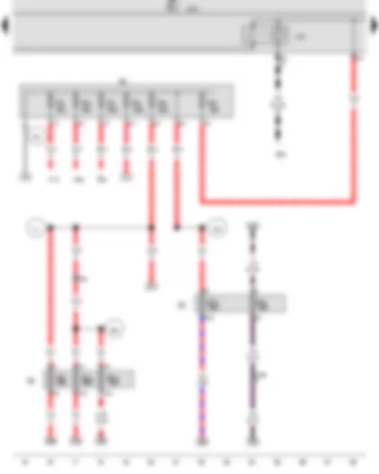 Wiring Diagram  VW CRAFTER 2012 - Onboard supply control unit - Engine component current supply relay - Fuse holder A - Fuse holder B - Fuse holder D