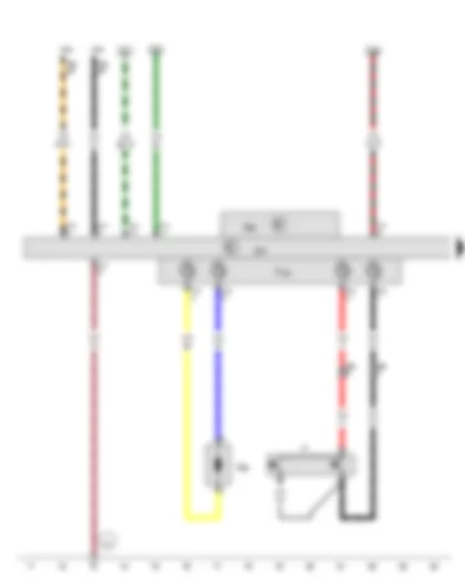 Wiring Diagram  VW CRAFTER 2012 - Airbag coil connector and return ring with slip ring - Steering angle sender - Horn plate - Steering column electronics control unit - Driver side airbag igniter