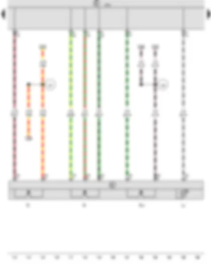 Wiring Diagram  VW CRAFTER 2012 - Light switch - Fog light switch - Rear fog light switch - Onboard supply control unit - Light switch illumination bulb