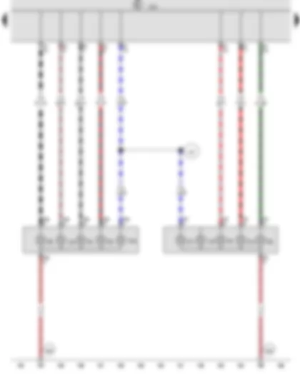 Wiring Diagram  VW CRAFTER 2012 - Onboard supply control unit - Right tail light bulb - Left brake light bulb - Right brake light bulb - Right reversing light bulb